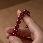 Buddha Stones Natural Cinnabar Heart Sutra Blessing Bracelet