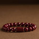 Buddha Stones Natural Cinnabar Heart Sutra Blessing Bracelet
