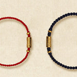 Buddha Stones 999 Gold Good Luck Amulet Carved Design Handmade Strength Braided Rope Bracelet