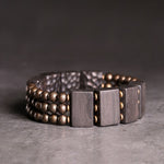 Buddha Stones Vintage Peace Ebony Wood Copper Beads Balance Bracelet
