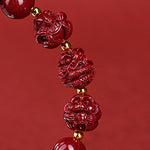 Buddha Stones Chinese Zodiac Cinnabar Keep Away Evil Spirits Blessing Bracelet
