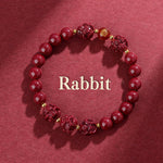 Buddha Stones Chinese Zodiac Cinnabar Keep Away Evil Spirits Blessing Bracelet