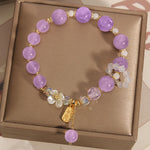 FREE Today: Wish You Peace and Happiness Blue Crystal Amethyst Flower Bracelet