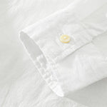 Buddha Stones Solid Color Loose Long Sleeve Half Button Shirt Linen Men Clothing