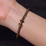 Buddha Stones "Wishing You Balance and Strength" Brass Bracelet Includes Gift Message Card