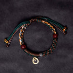 Buddha Stones "Cheers to Harmony and Blessings" Tibetan Rope Bracelet Includes Gift Message Card