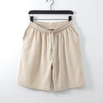 Buddha Stones Casual Solid Color Cotton Men's Bermuda Shorts Men's Pants With Pockets