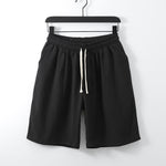 Buddha Stones Casual Solid Color Cotton Men's Bermuda Shorts Men's Pants With Pockets