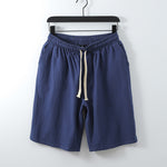 Buddha Stones Casual Solid Color Cotton Men's Bermuda Shorts Men's Pants With Pockets