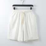 Buddha Stones Casual Solid Color Cotton Men's Bermuda Shorts Men's Pants With Pockets