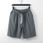 Buddha Stones Casual Solid Color Cotton Men's Bermuda Shorts Men's Pants With Pockets