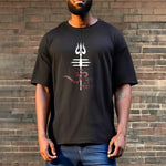 Buddha Stones OM NAMAH SHIVAYA Trident Cotton Tee T-shirt