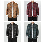 Buddha Stones Frog-Button Chinese Tang Suit Wave Shape Long Shirt Men Jacket Clothing (Extra 30% Off | USE CODE: FS30)