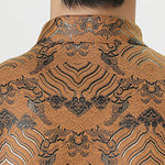 Buddha Stones Frog-Button Chinese Tang Suit Wave Shape Long Shirt Men Jacket Clothing (Extra 30% Off | USE CODE: FS30)