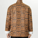 Buddha Stones Frog-Button Chinese Tang Suit Wave Shape Long Shirt Men Jacket Clothing (Extra 30% Off | USE CODE: FS30)