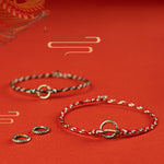 Buddha Stones 925 Sterling Silver Peace Buckle Luck String Bracelet