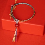 Buddha Stones Colorful String Cinnabar Concentration Bracelet