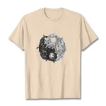 Buddha Stones Yin Yang Koi Fish Combination Cotton Tee T-shirt