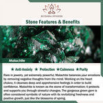 Buddha Stones "May Peace and Power Walk Beside You" Malachite Bracelet Includes Gift Message Card