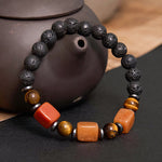 Buddha Stones Various Crystals Lava Rock Calm Bracelet