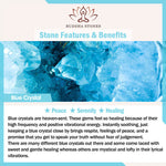 Buddha Stones "Sending You Peace and Grace" Blue Crystal Flower Bracelet Includes Gift Message Card