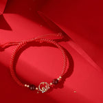 Buddha Stones 925 Sterling Silver Hetian Jade Cinnabar Koi Fish Year Of Snake Red String Protection Braided Bracelet