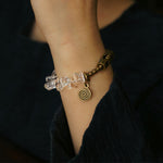 Buddha Stones Irregular White Crystal Copper Clarity Bracelet