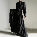 Retro Irregular Drape Wide-leg Trousers
