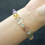 Buddha Stones PiXiu White Crystal Citrine Green Strawberry Quartz Amethyst Luck Bracelet