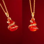 Buddha Stones Red Agate Year Of The Snake Gourd Luck Bracelet Necklace Pendant (Extra 30% Off | USE CODE: FS30)