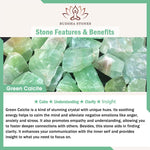 Buddha Stones Green Calcite Lovely Rabbit Charm Clarity Bracelet