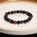 Buddha Stones Natural Tiger's Eye Obsidian Hematite Positive Powerful Bracelet