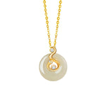 Buddha Stones Chinese Zodiac Hetian Jade 925 Sterling Silver Abundance Necklace Pendant