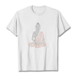 Buddha Stones Meditating Buddha Let That Shit Go Pattern Tee T-shirt