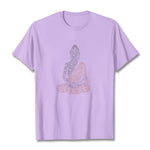Buddha Stones Meditating Buddha Let That Shit Go Pattern Tee T-shirt
