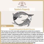 Buddha Stones 925 Sterling Silver Golden Koi Fish Luck Necklace Pendant