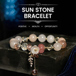 Buddha Stones "Wishing You Light and Happiness" Sun Stone Bracelet Includes Gift Message Card