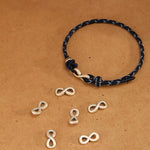 Buddha Stones Handmade 999 Sterling Silver Endless Knot Infinity Symbol Luck Rope Bracelet