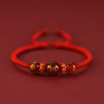 Buddha Stones Handmade Red Agate Chinese Zodiac Red String Braided Protection Bracelet