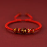 Buddha Stones Handmade Red Agate Chinese Zodiac Red String Braided Protection Bracelet