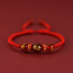 Buddha Stones Handmade Red Agate Chinese Zodiac Red String Braided Protection Bracelet