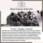 Buddha Stones Natural Hematite Tiger Eye Stones Support Bracelet