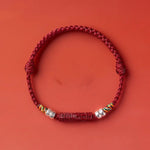 Buddha Stones 925 Sterling Silver Om Mani Padme Hum Cinnabar Blessing Child Adult Bracelet