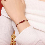 Buddha Stones 925 Sterling Silver Om Mani Padme Hum Cinnabar Blessing Child Adult Bracelet