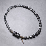 Buddha Stones Ebony Wood Black Rutilated Quartz Copper Brass Double Wrap Balance Bracelet (Extra 30% Off | USE CODE: FS30)