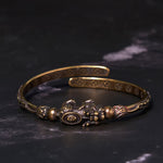 Buddha Stones Pi Xiu Carrying Coin Ingot Copper Brass Luck Wealth Bracelet Bangle