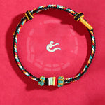 Buddha Stones Five Elements Colorful String Completeness Knot Reef Knot Braid Luck Bracelet