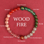 Buddha Stones Five Elements Various Agate Crystal Black Onyx Green Chalcedony Aquamarine Wisdom Bracelet