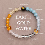 Buddha Stones Five Elements Various Agate Crystal Green Strawberry Quartz Sun Stone Wealth Bracelet