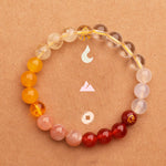 Buddha Stones Five Elements Various Agate Crystal Green Strawberry Quartz Sun Stone Wealth Bracelet